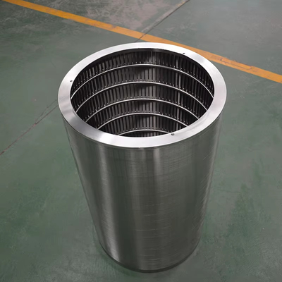 Molino de cuentas Exterior Axial de afuera hacia el interior SS304 acero inoxidable Flange 80 malla Cuña de alambre cesta