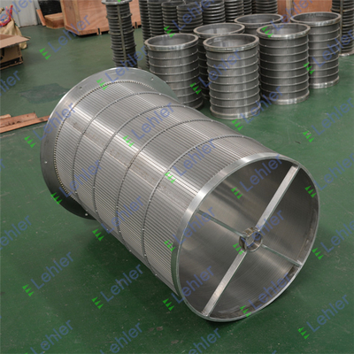 Molino de cuentas Exterior Axial de afuera hacia el interior SS304 acero inoxidable Flange 80 malla Cuña de alambre cesta